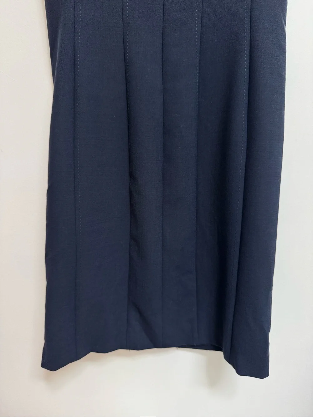 Tory Burch Boat Neck Wool Blend Sheath Dress Women Size 4 Navy Preppy Nautical